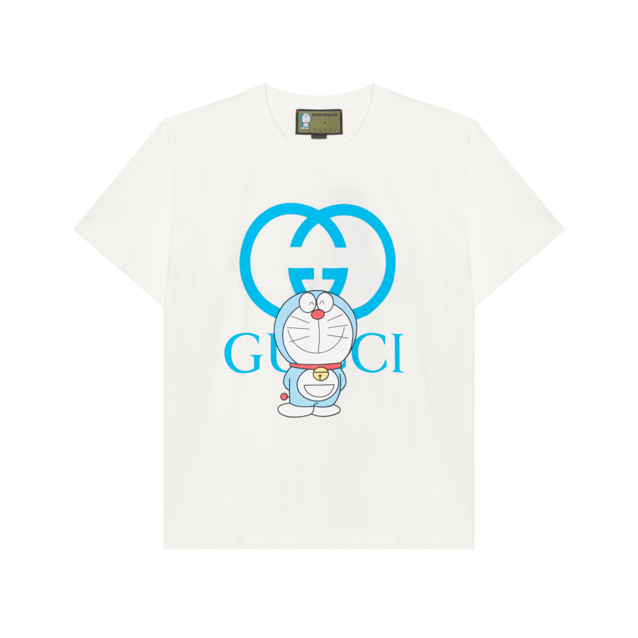 GUCCI x Doraemon SS21 T Shirt Men's Ivory White