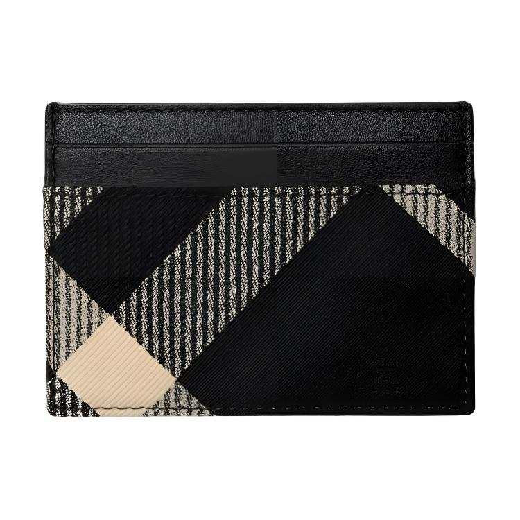 Burberry Cotton Card Holder Men's Black & Calico