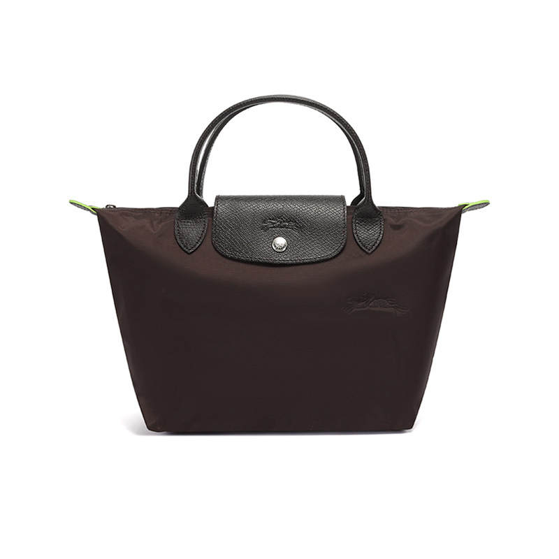 LONGCHAMP Le Pliage Green Recycled Canvas Tote Handbag Small Women's Mocha