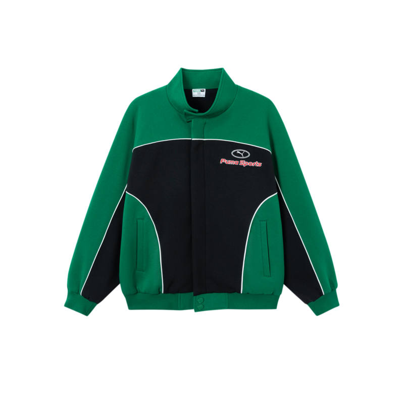 PUMA Jacket Green Black Tone Kids'