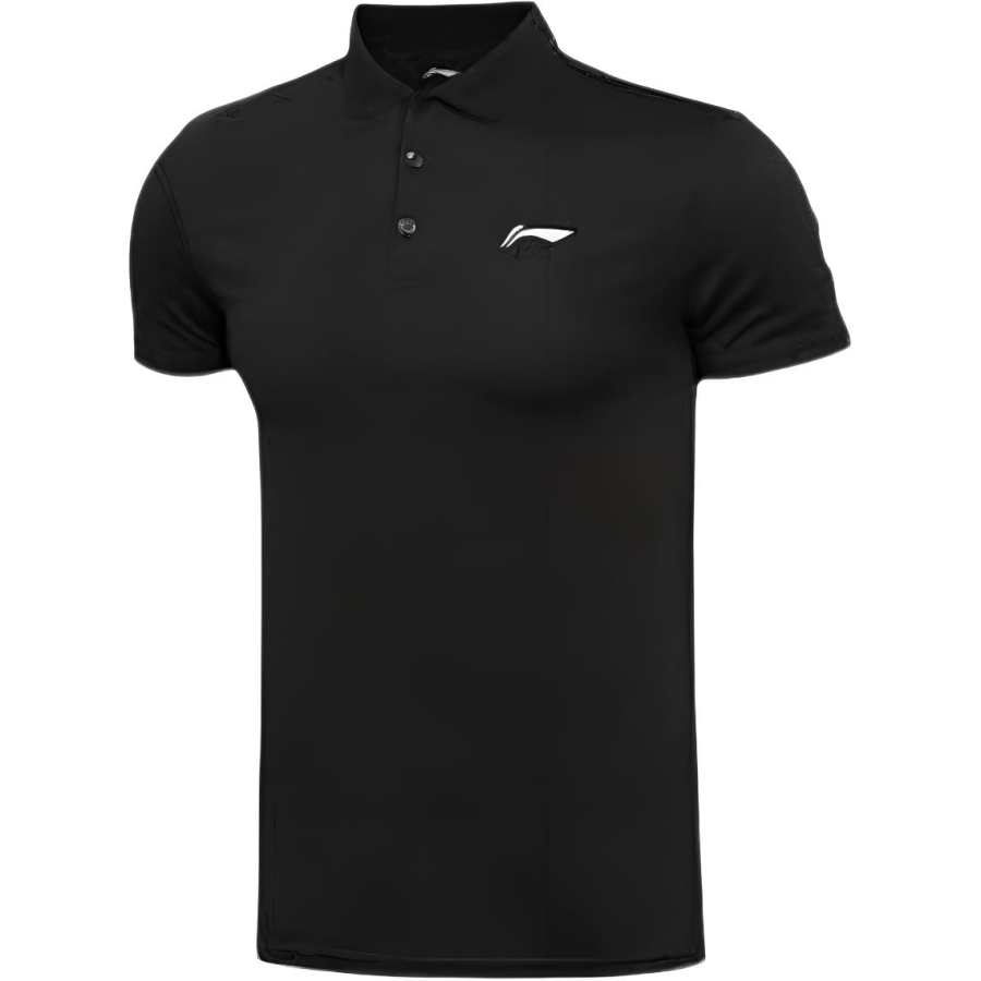 Li-Ning Li Ning Polo Shirts Men's Black Polo Collar Moderate Other