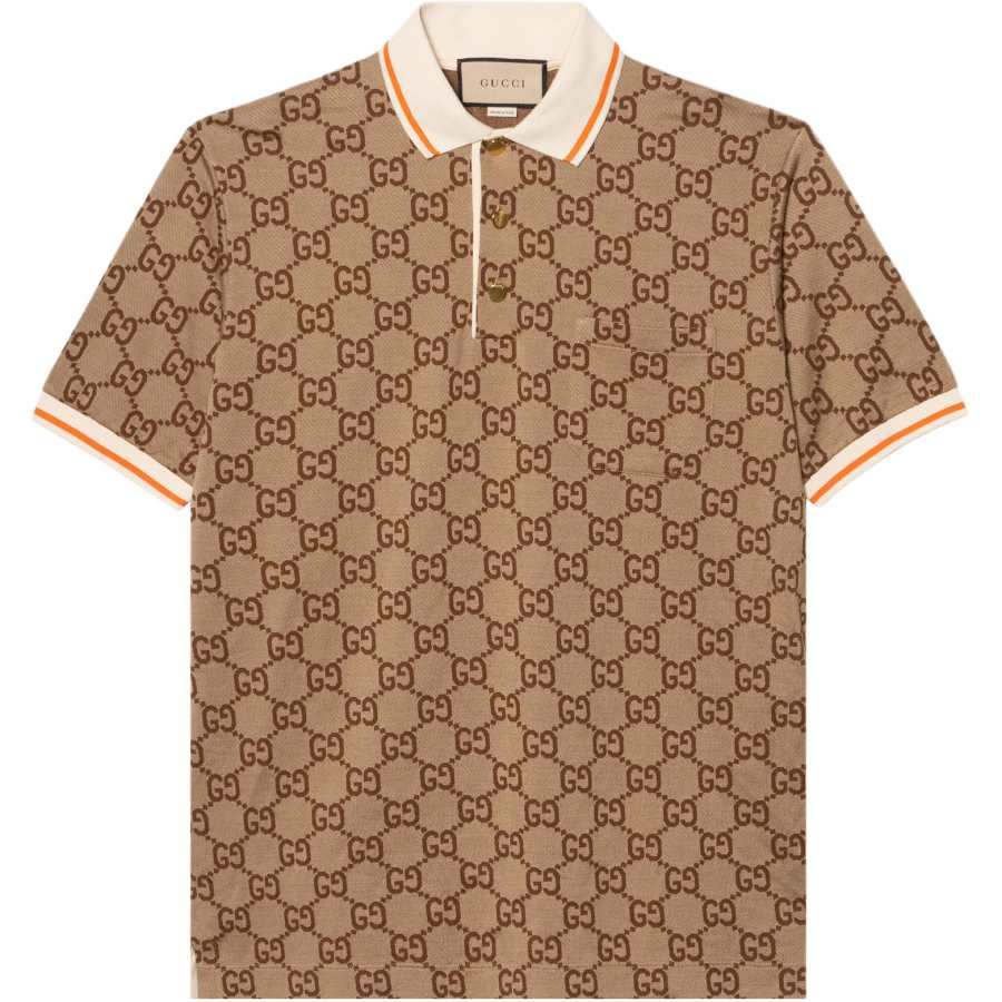 GUCCI Gg Logo Jacquard Polo Shirt