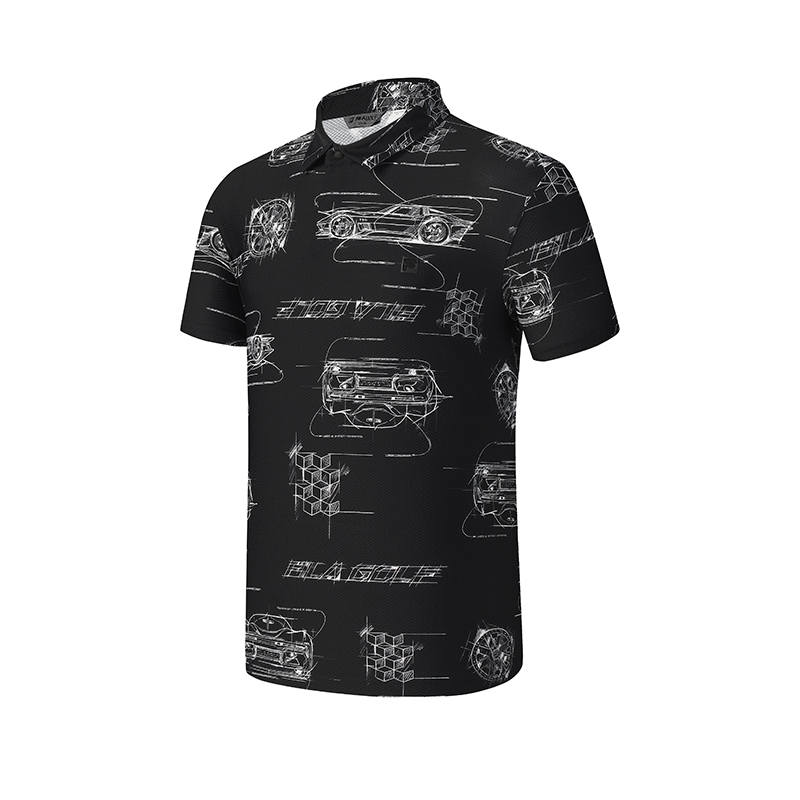 FILA Golf Polo Shirt Men's All Over Print