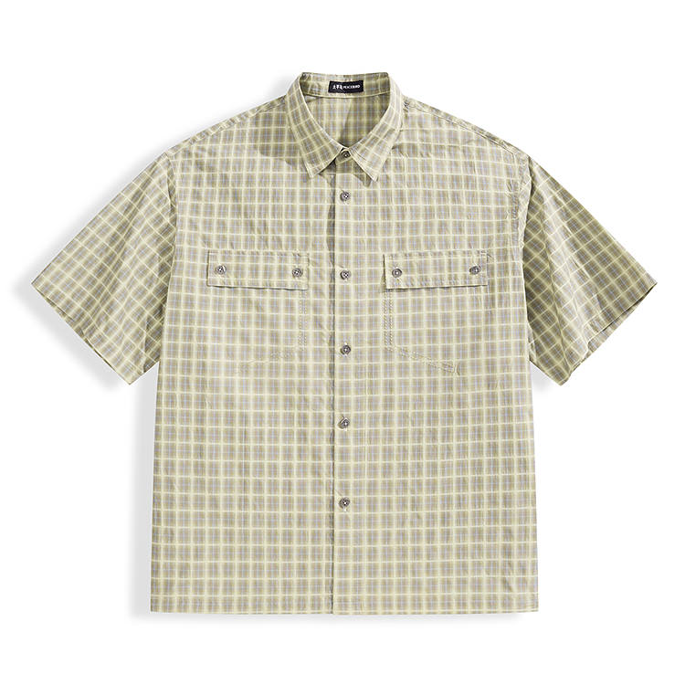 PEACEBIRD MEN Casual Comfortable Grid Pattern Shirt Men's