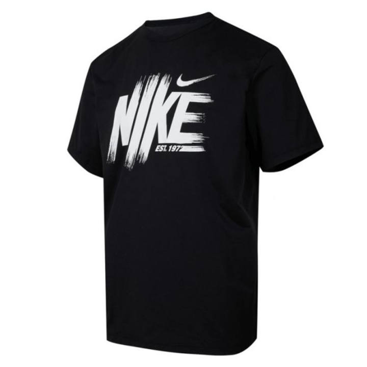 Nike Nike DRI FIT UV T Shirts Men's Black Crew Neck Thin Straight Fit