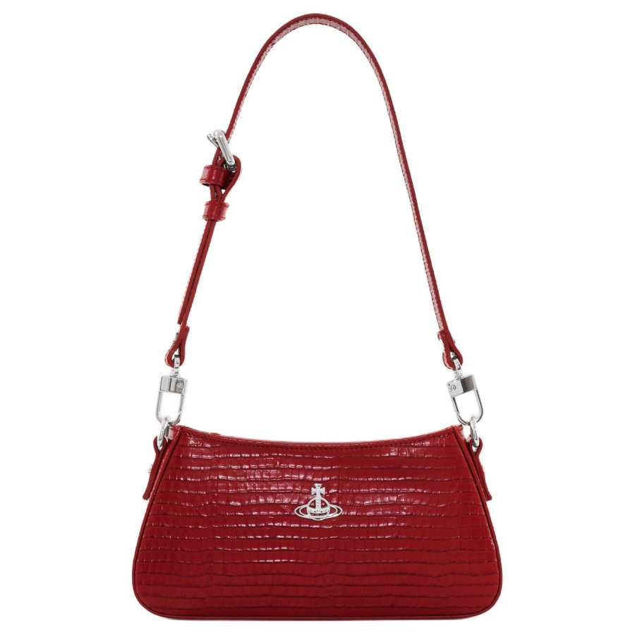 Vivienne Westwood Cow Leather Cell Phone Pouch, Shoulder Bag Women's Red
