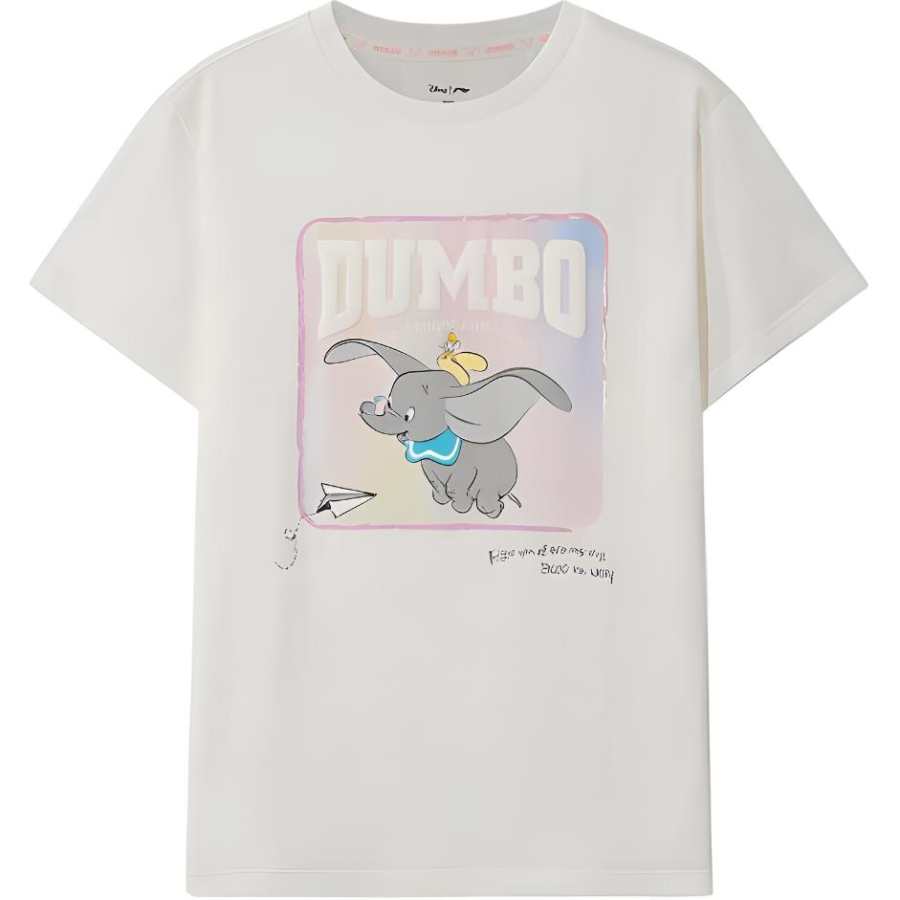 Li-Ning Li Ning x Disney Drop Shoulder Sleeve T Shirt Women's White