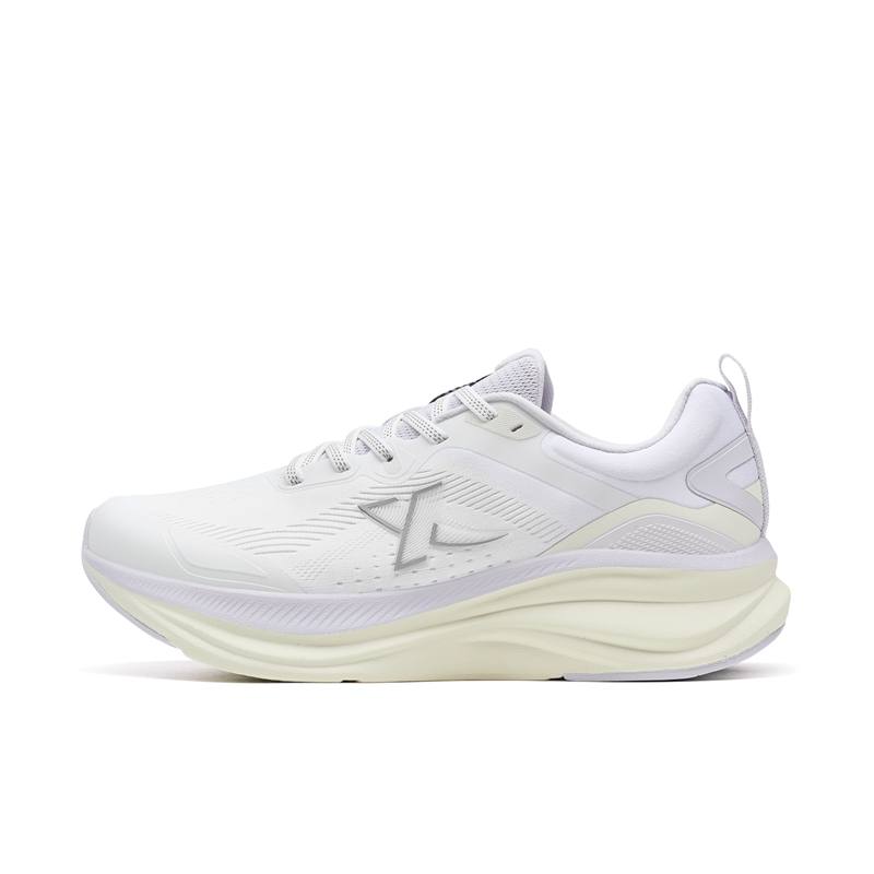 XTEP Abrasion Resistant Breathable Low top Casual City Commuting Running Shoes Women's Classic White Daisy Purple