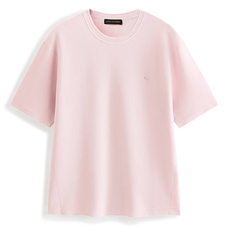 PEACEBIRD MEN Knitted Fabric Short Sleeved T Shirts Men's