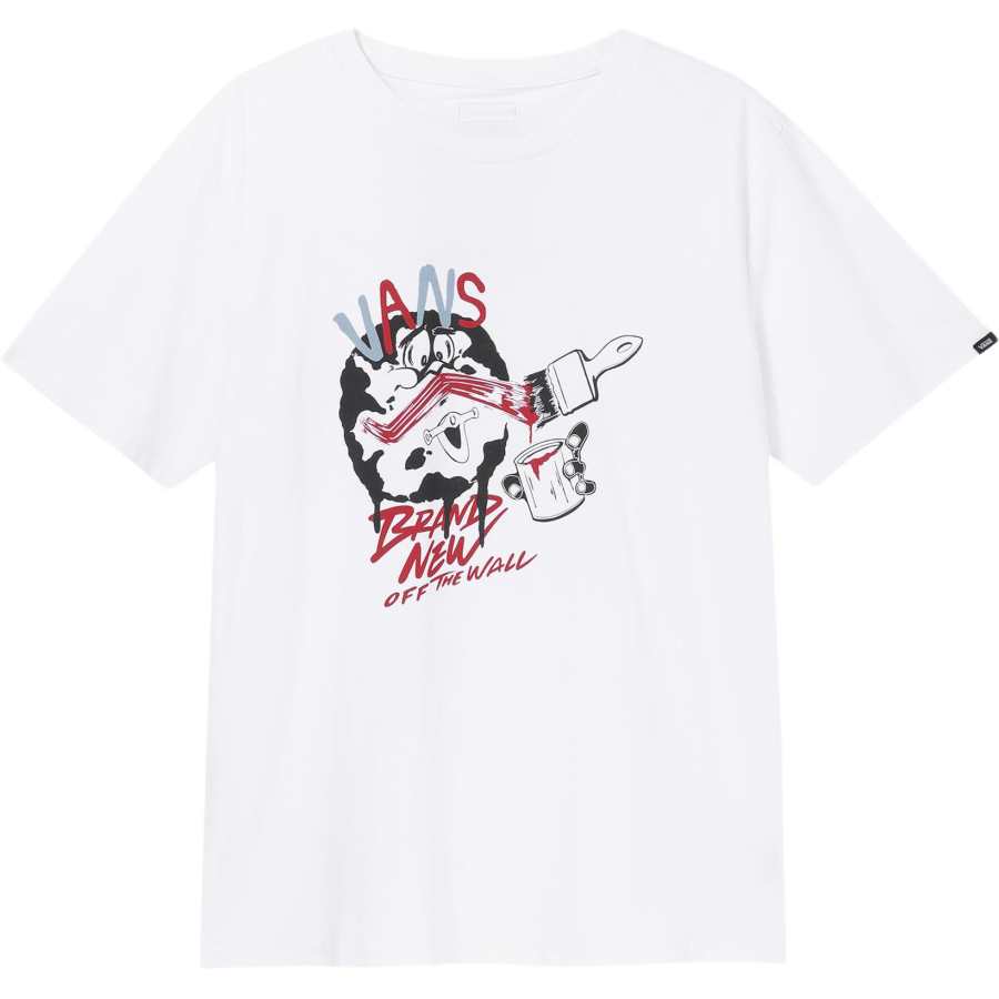 Vans T Shirts Unisex White Crew Neck Moderate Straight Fit