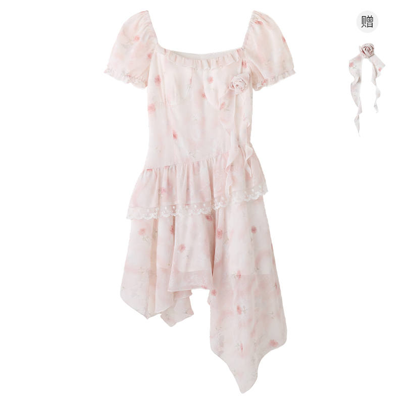 Fabric Pig Short Sleeved Dress Women's
