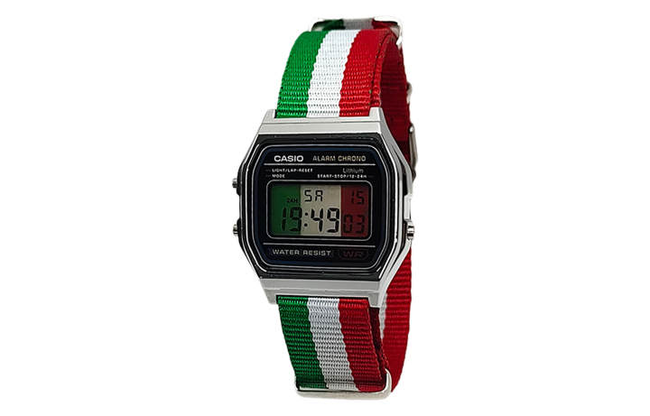 CASIO CASIO Custom Collection Quartz Movement Nylon Strap Watch Unisex Black Dial