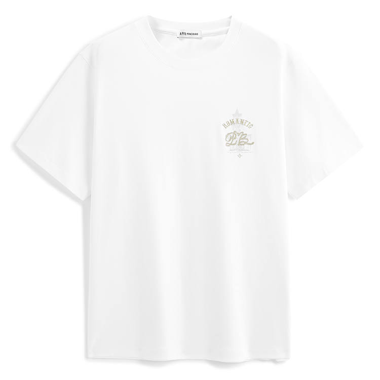 PEACEBIRD MEN White Short Sleeved T Shirt T Shirt Men's