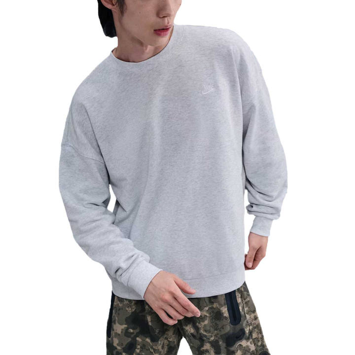 Nike Nike Club Sweatshirts Men's Light Gray Crew Neck Moderate