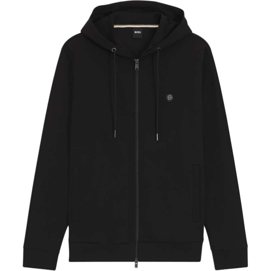 Hugo Boss logo-detail zip-up hoodie