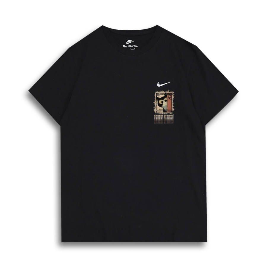 Nike Nike T Shirts Unisex Black Crew Neck Moderate Straight Fit
