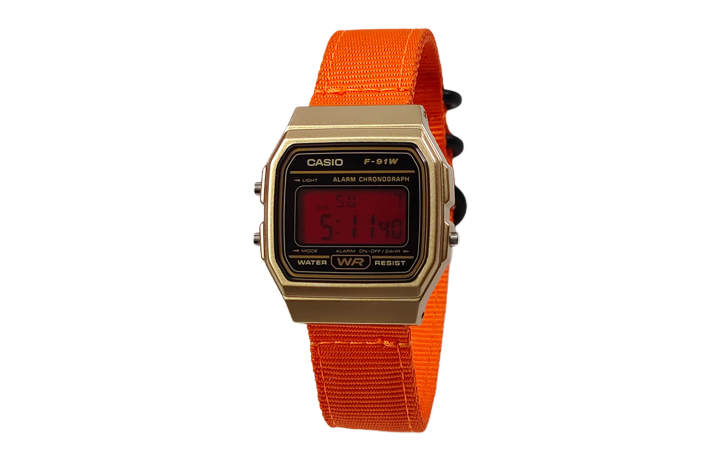 CASIO CASIO Custom Collection Quartz Movement Nylon Strap Watch Men's Watches Black Dial