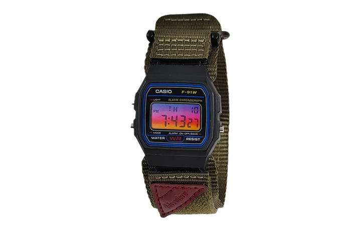 CASIO CASIO Custom Collection Quartz Movement Nylon Strap Watch Men's Watches Black Dial