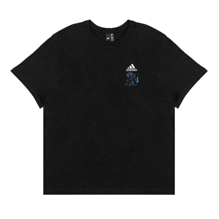 Adidas Adidas T Shirts Unisex Black Crew Neck Moderate Straight Fit