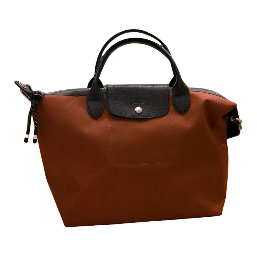 LONGCHAMP Le Pliage Energy Canvas Tote Bag, Shopping Bag, Crossbody Bag, Handbag Medium Women's Chocolate