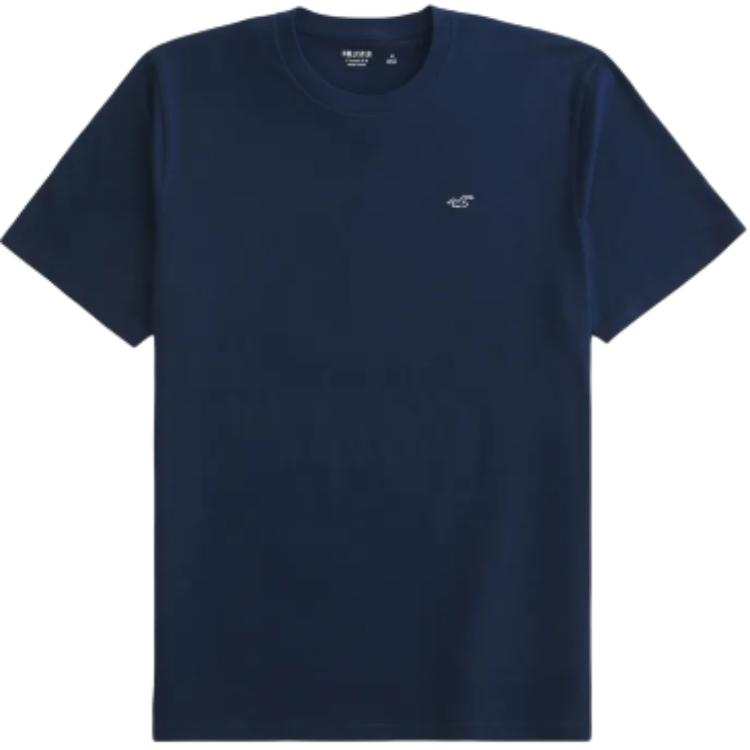 Hollister/ T Shirts Men's Marine Blue Crew Neck Moderate
