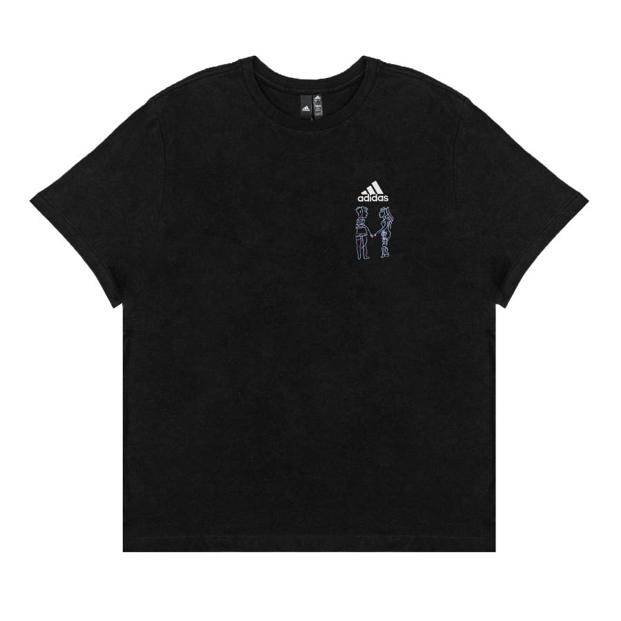 Adidas Adidas T Shirts Unisex Black Crew Neck Moderate Straight Fit