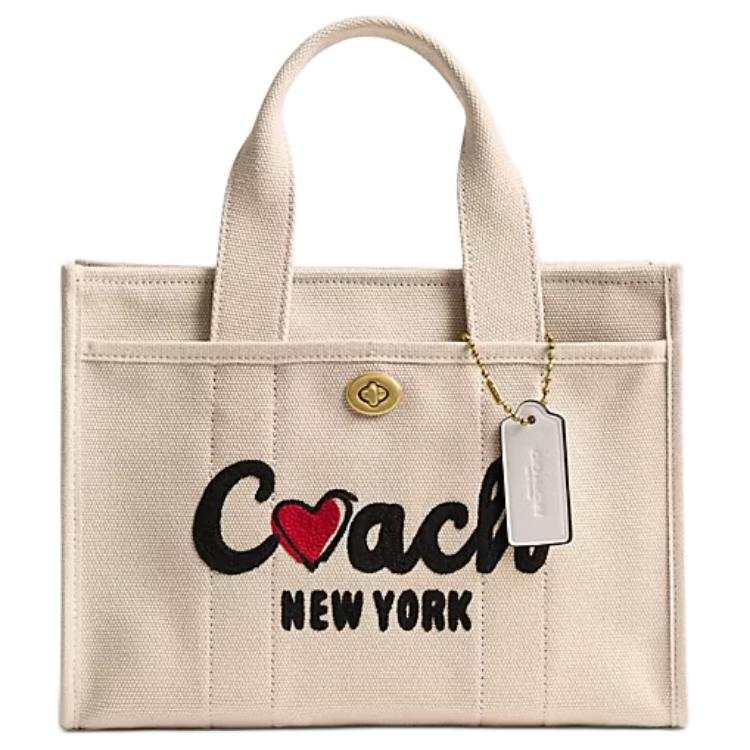 COACH Cargo Fabric Tote Bag, Shopping Bag, Shoulder Bag, Crossbody Bag, Handbag Medium Women's Light Pink