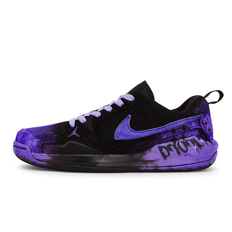 Jordan Jordan CMFT Era REGO Hot Dog, Aurora Prism Purple Abrasion Resistant Low top Casual Shoes Unisex Black Purple