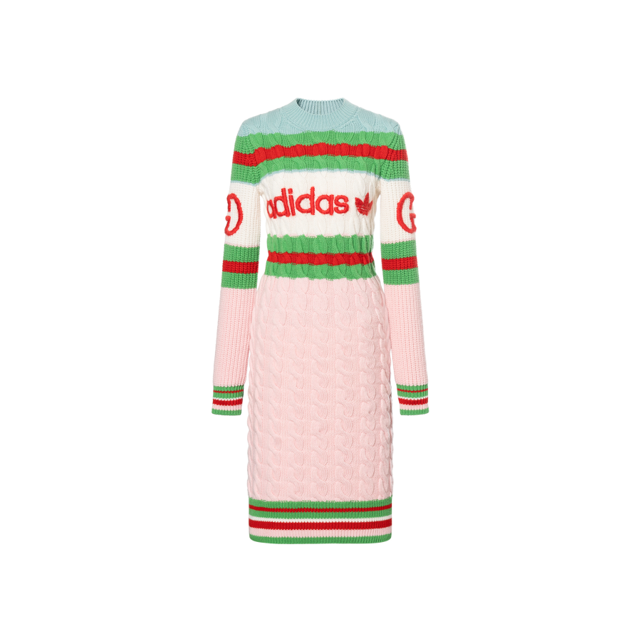 GUCCI x Adidas Originals SS23 Long Sleeved Dress Women's Pink