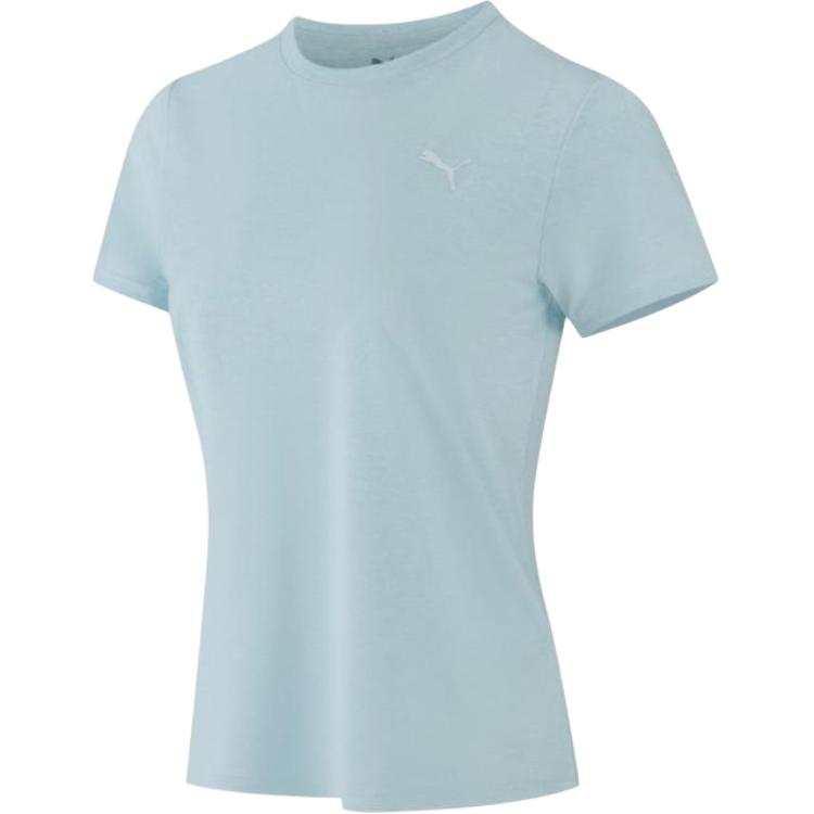 PUMA T Shirts Women's Blue Crew Neck Moderate