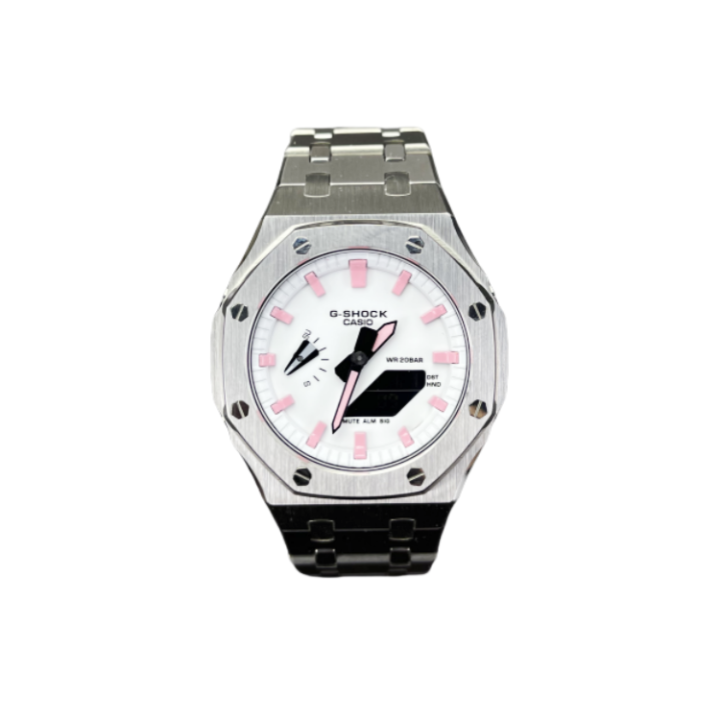 CASIO CASIO Custom Collection Quartz Movement Stainless Steel Watchband Watch Unisex Pink Watch Dial