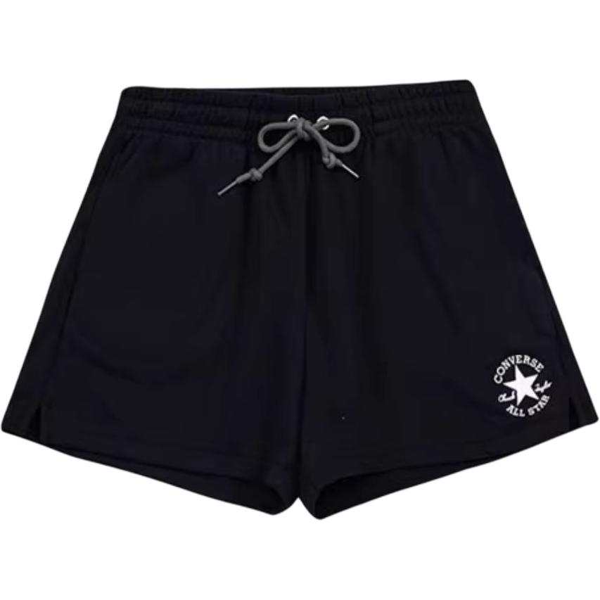 Converse Converse Solid Color Casual Shorts Women's Black Moderate