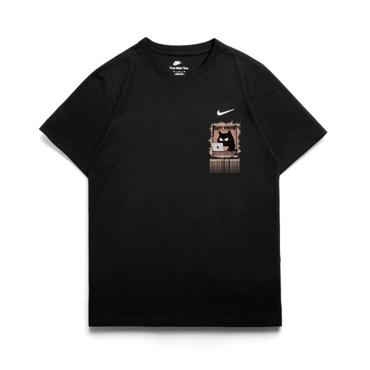 Nike Nike T Shirts Unisex Black Crew Neck Moderate Straight Fit