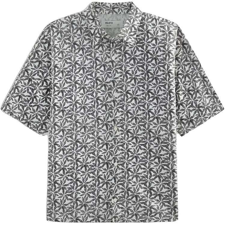 Hollister/ Shirts Unisex Black Print Lapel Moderate