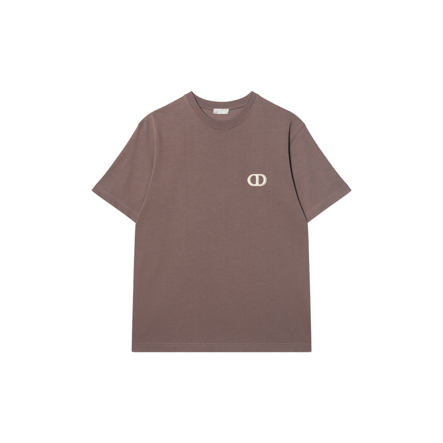 DIOR DIOR T Shirts Men's Brown Crew Neck Moderate