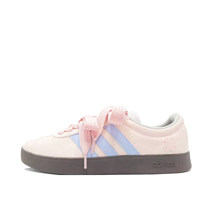 Adidas Adidas VL COURT 2.0 Strawberry Bear Coverage Quick Dry Lightweight Low top Skateboard Shoes Unisex Pink Blue