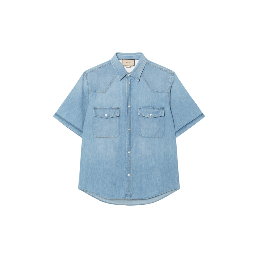 GUCCI Short Sleeve Denim Shirt