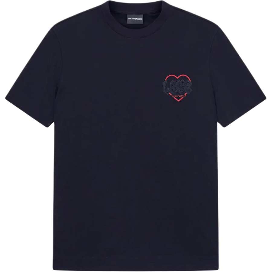 Emporio Armani Valentine's Day heart-motif T-shirt