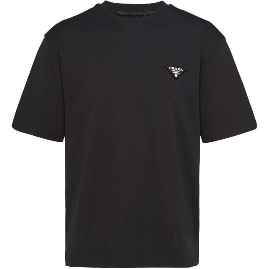 PRADA Logo Detailed Crewneck T Shirt