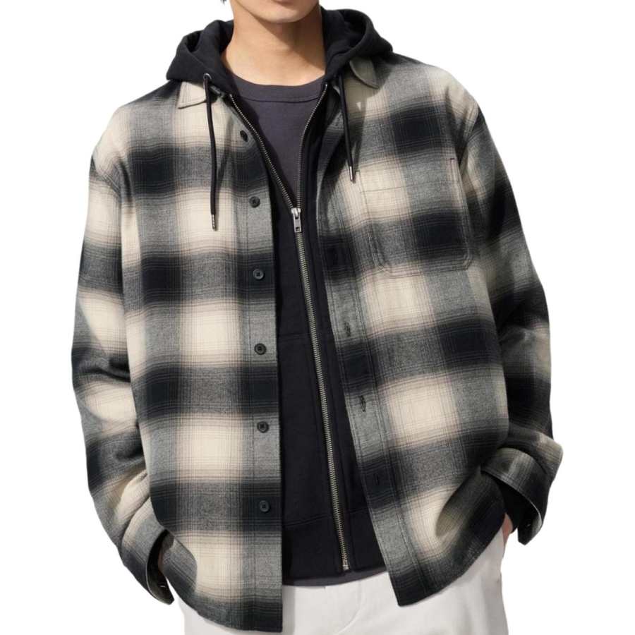 UNIQLO Shirts Unisex Ivory Lapel Moderate
