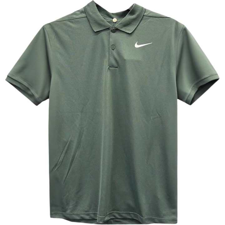 Nike Nike Polo Shirts Men's Green Lapel Moderate Straight Fit