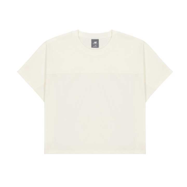 New Balance New Balance T Shirts Women's Ivory White Crew Neck Moderate