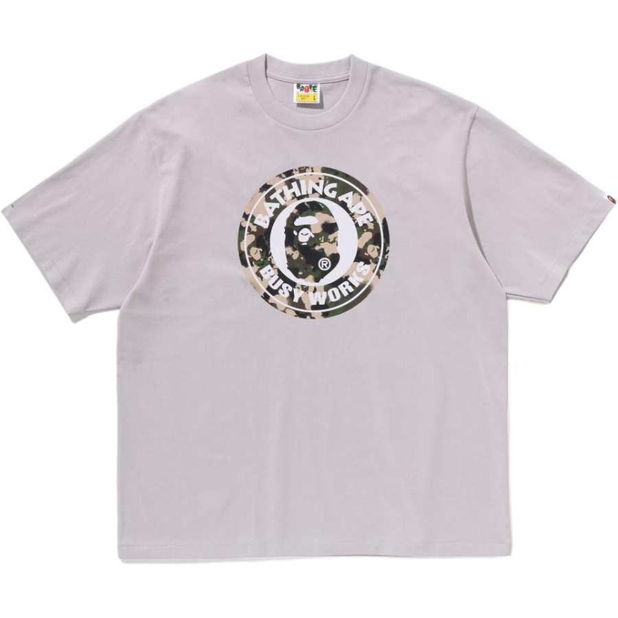 A BATHING APE Bape Map Camo Busy Works Relaxed Fit Tee
