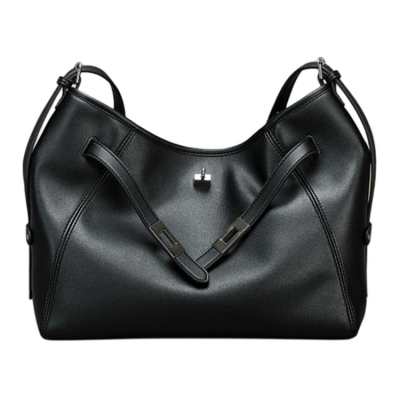 SHIZIYOUA Cow Leather Shoulder Bag Men's Black
