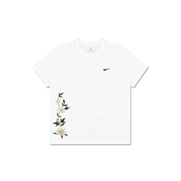 Nike Nike T Shirts Men's White Crew Neck Moderate Straight Fit