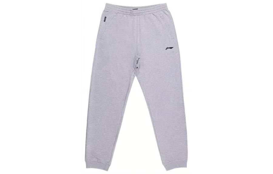 Li-Ning Li Ning Knitted Sweatpants Men's Gray Moderate Cuffed Pants