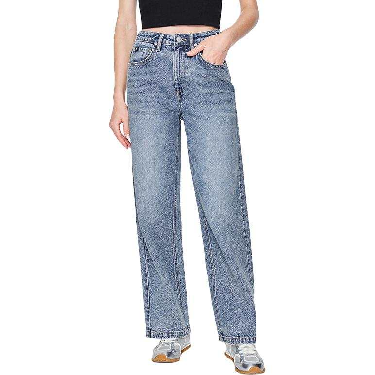 Lee Jeans Women's Light Blue Moderate Straight Fit Pants
