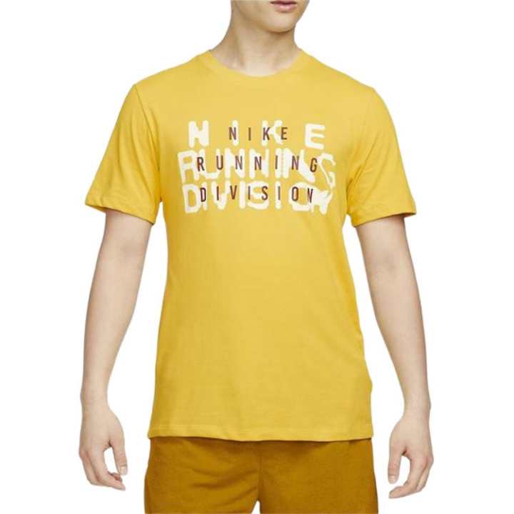Nike Nike Clothing T Shirts Men's Yellow Crew Neck