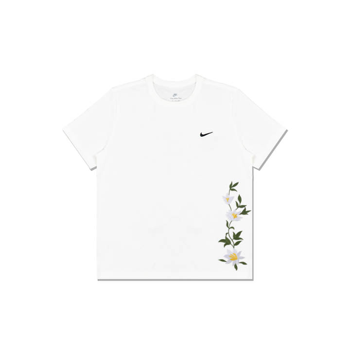 Nike Nike T Shirts Men's White Crew Neck Moderate Straight Fit
