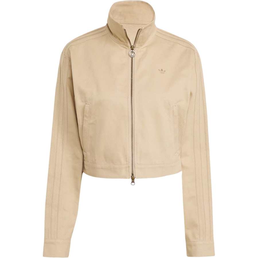 Adidas Originals three-stripe zip-up cropped jacket